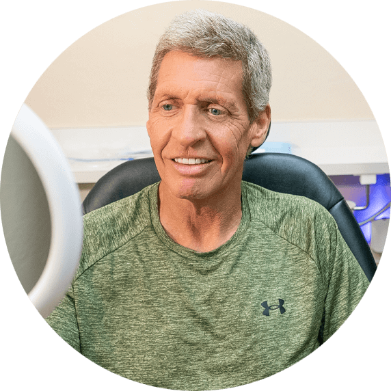 dental implants patient smiling after procedure